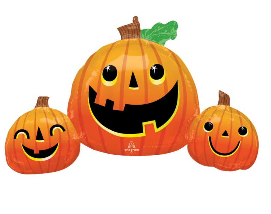 Smile pumpkin  Foil 35"x 22"