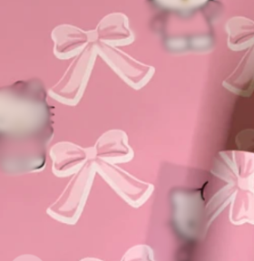 HK coquette bow Korean Wrapping paper