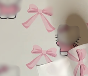 HK coquette bow Korean Wrapping paper