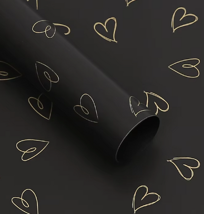 Printed Hearts  Red Wrapping Paper (20ct)