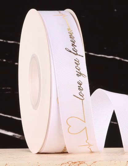 1" Inch ribbon  Love you forever 36yds