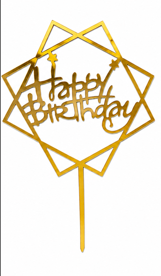 Happy Birthday cake Topper (10ct)