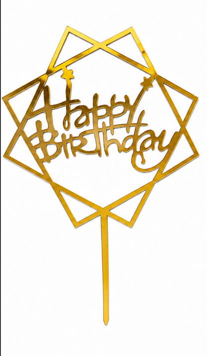 Happy Birthday cake Topper (10ct)