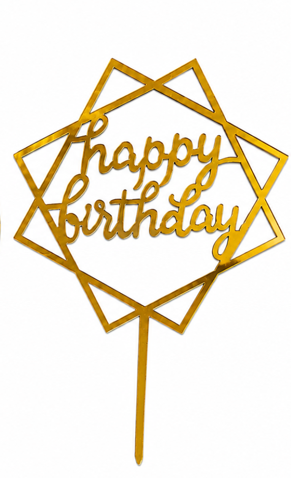 Happy Birthday cake Topper (10ct)