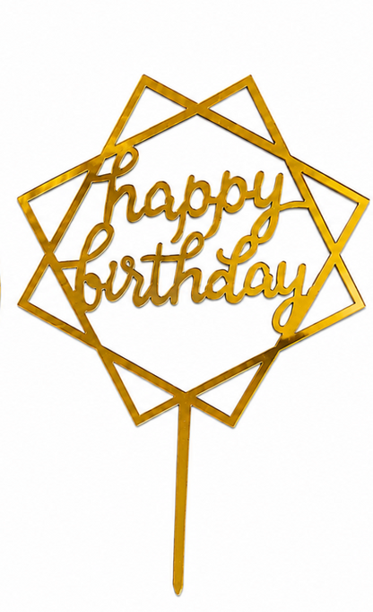 Happy Birthday cake Topper (10ct)